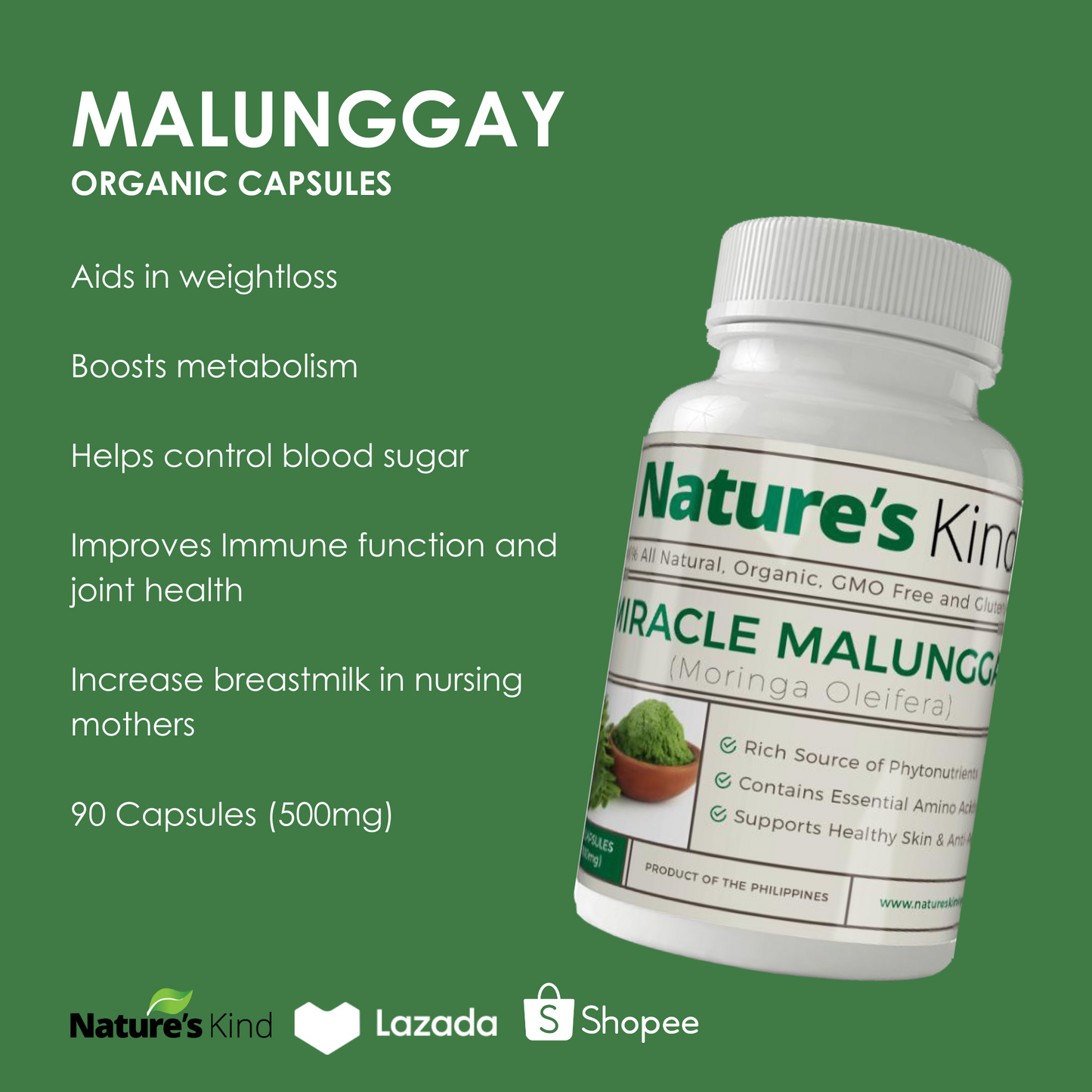Organic Miracle Malunggay Capsules - Buy One Take One Promo!