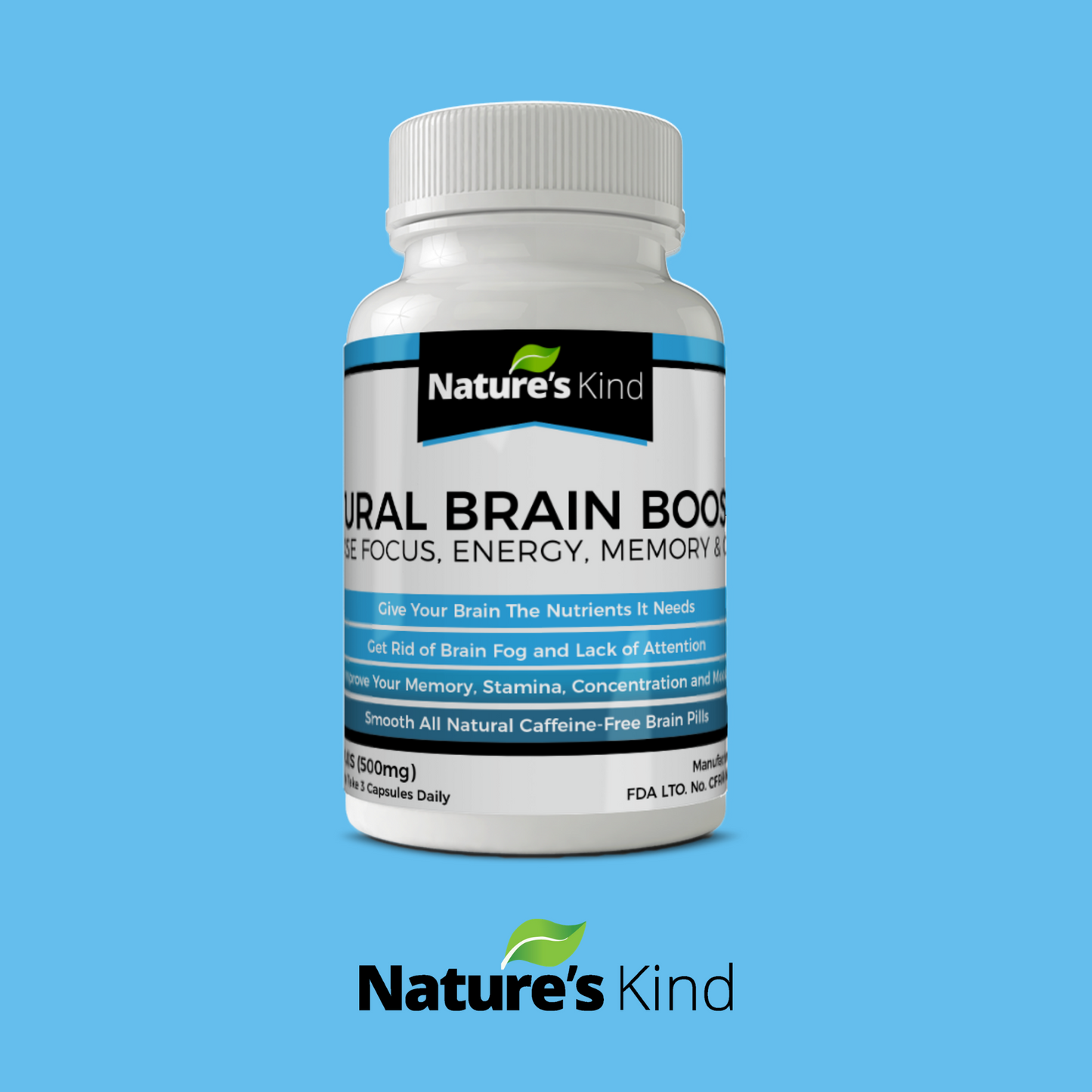 VitalMind Brain Booster Nootropics - Increase Focus, Energy, Memory & Clarity ★ Best Brain Vitamin Supplement
