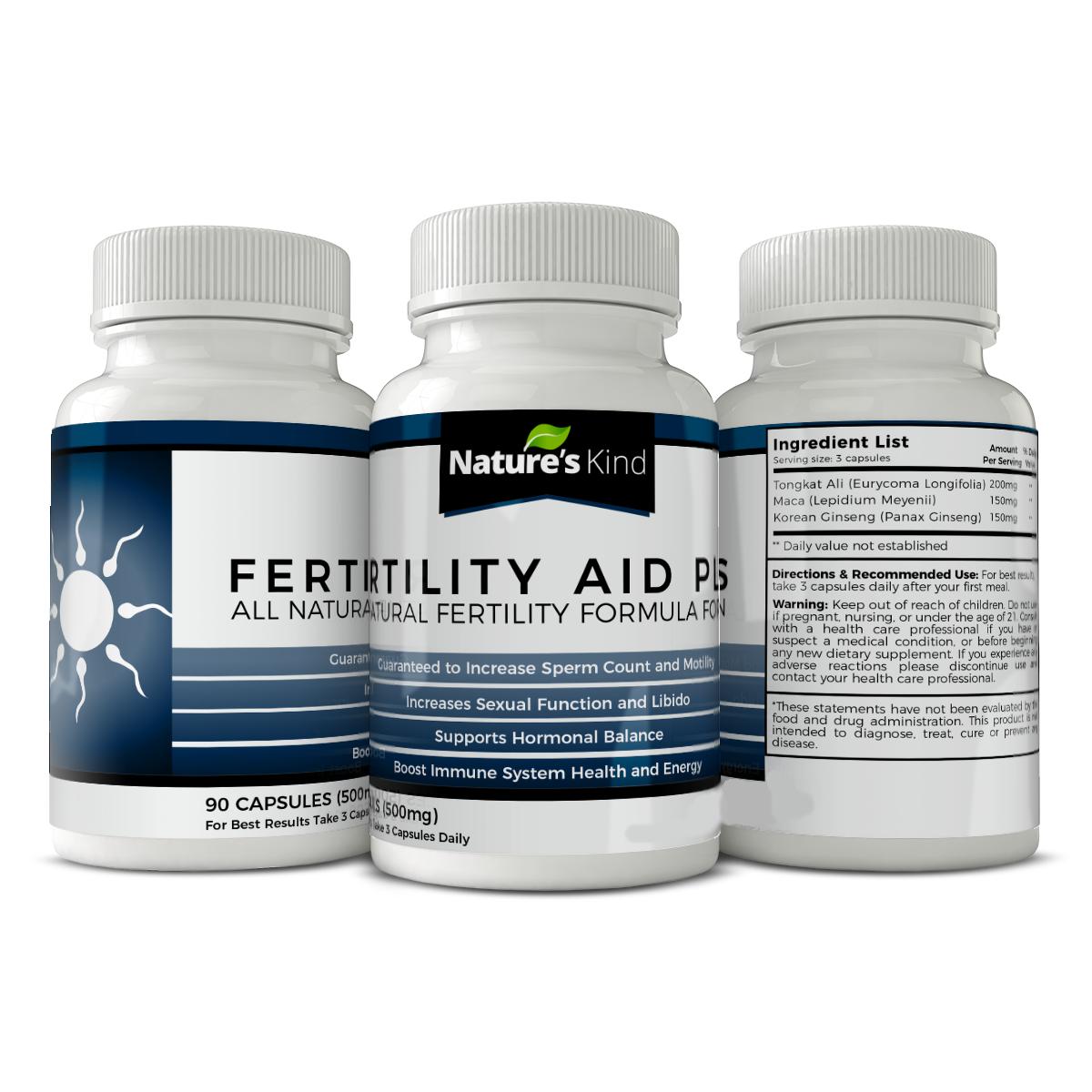 Fertility Aid Plus for Men - FerteeAid Guaranteed to Increase Sperm Count and Motility in Males