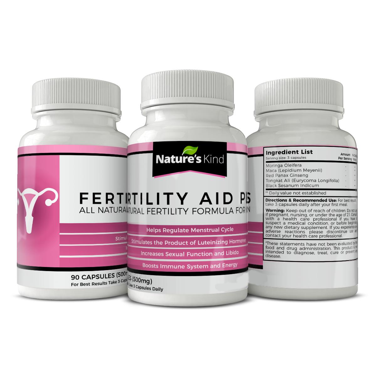 Fertility Aid Plus for Women - FerteeAid Pregnant Formula for Females ★ Also helps with PCOS